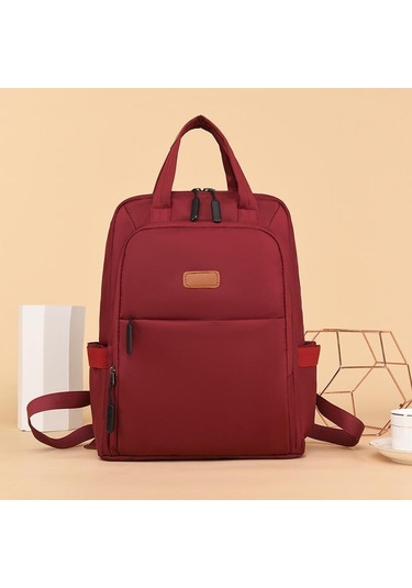 Siyah Yogodlns Trendy Yeni Oxford Sırt Çantası Kadın Büyük Kapasiteli Okul Düz Renk Gezi Seyahat Dizüstü Sırt Çantası Siyah