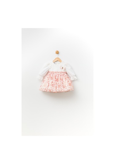 Çiçekli Kız Bebek Çocuk Bayramlık Elbise 001