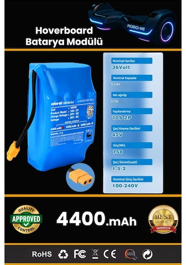 Hoverboard 4400mAh Elektrikli Kaykay Bataryası