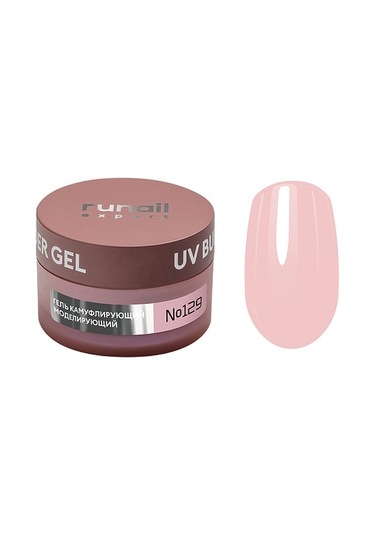 Runail Expert Protez Tırnak Jeli Uv Gel Nude Pembe Parıltı 15gr. 129