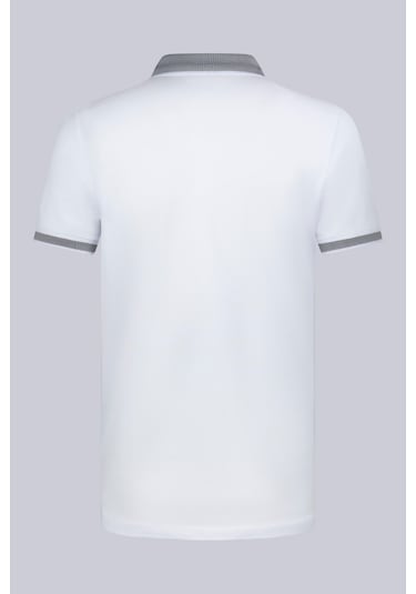 Hatemoğlu Beyaz Regular Fit 100% Pamuklu Polo Yaka Tişört 1999777 Beyaz-02