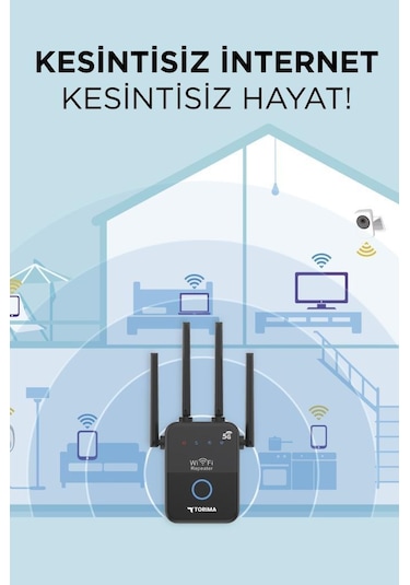 Torima AC35Q 1600Mbps Çift Bant Wi-fi Router Siyah