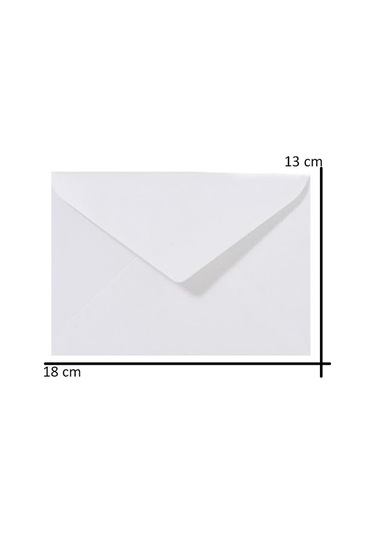 İstisna 12 Adet Mektup Zarfı 13x18 CM 100gr. Beyaz