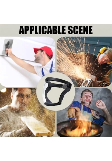 Tek Parça Koruyucu Maske Tam Yüz Toz Geçirmez Bisiklet Buğu Önleyici Gözlük Hd Maske Siyah