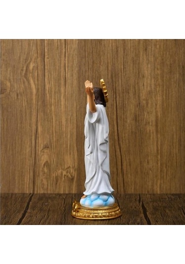 Novahub 8 İnç Alleluia O Yükseldi Reçine İsa Mesih Heykeli, Diriliş Heykelciği, Hristiyan Ev Dekorasyonu, Aziz Heykeli, Dini Sanat 1pcs