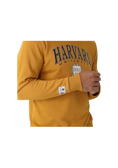 Harvard Erkek Sweatshirt Hardal Hardal