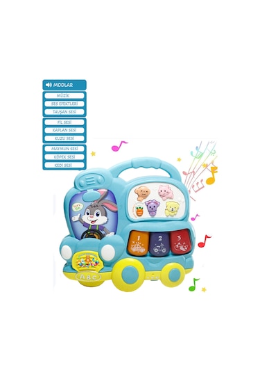 Oyuncak Tavşan Piyano Sevimli Hayvanlar Bultak Set