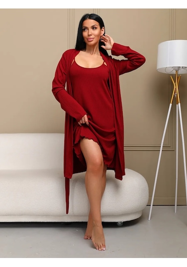 Sevılle Yılbaşı Temalı Mutfak Elbisesi Ve Pijama Takımı 295989109 Bordo