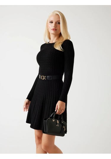 Guess Bayan Elbise W5bk68 Z2yj2 Jblk Siyah Siyah