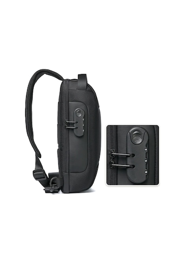 Pasifix 9530 Usb Sarj Portlu Ve Kilitli Omuz ve Göğüs Çantası