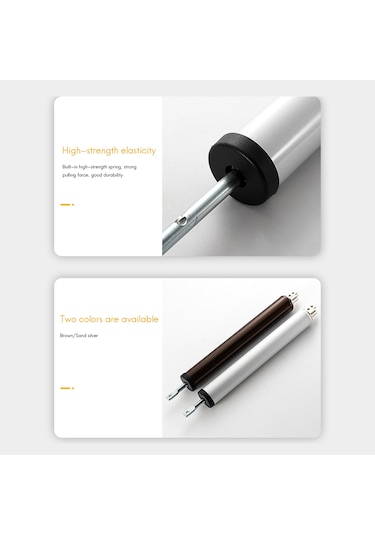 Basit Kapı Kapatıcı Sessiz Pnömatik Hidrolik Tampon Otomatik Gümüş