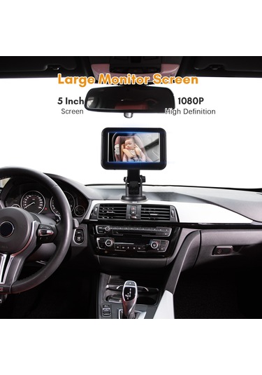 Vkemall Bebek Araba Monitörü 1080p Yüksek Çözünürlüklü Monitör Kamerası