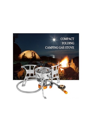 Kamp Ocağı Ve Adaptör Seti - Taşınabilir, Hafif, Paslanmaz Çelik Çok Renkli Çok Renkli