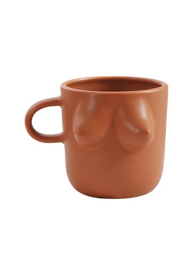 Suntek Kadın Vücut Sanatı Seramik Su Bardağı 300ml Su