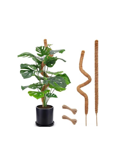 Qingmipy 70cm 4mm Alüminyum Çekirdekli Esnek Bitki Tırmanma Süngeri, Nane Palmiye Çubuğu Ve Kenevir Ip Tabanı İle Bahçe Tırmanma Direnci