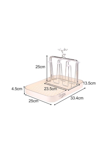 Suntek Bar Bej Için Drenaj Tepsili Ve Kulplu Kupa Düzenleyicili
