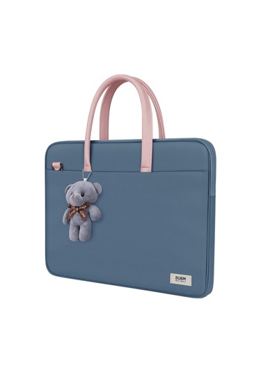 Bubm Ayı Askılı Dizüstü Bilgisayar Çantası Büyük Kapasiteli Çizilmeye Dayanıklı Dayanıklı Taşıması Kolay Hafif Ve İnce Mavi 14 İnç MAVİ