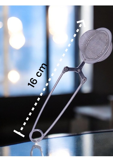 Çelik Çay Demleme Süzgeci Maşalı Pudra Şekeri Kakao Un Eleği