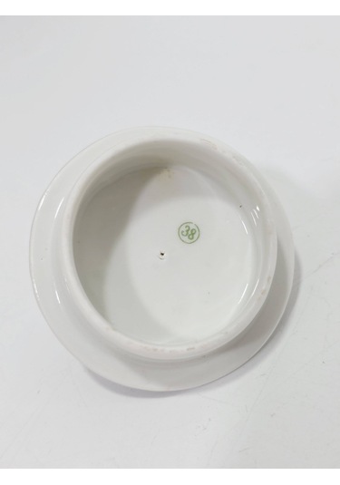 F. Legrand Limoges Çiçek Desenli Porselen Kapak 6,3cm Pembe