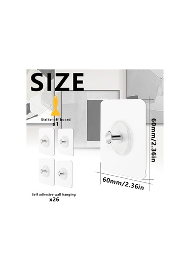 26 Adet Resim Askısı Delme Gerektirmez, Kendinden Yapışkanlı Resim Çerçevesi Askısı Duvar Montajı Askısı Resim Çerçevelerini Asmak İçin Resim Çerçevesi Kancaları, Dekoratif Çok Renkli