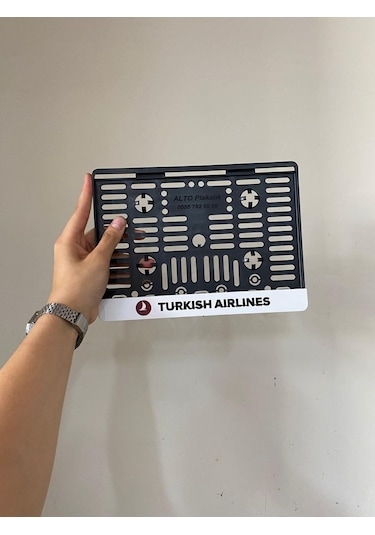 Turkish Airlines Özel Tasarım Motosiklet Pleksi Plakalık