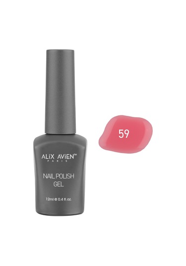 Alix Avien Koyu Pembe Kalıcı Oje 59-yoğun Renk Veren Jel Oje 12 Ml-nail Uv Gel Polish 59