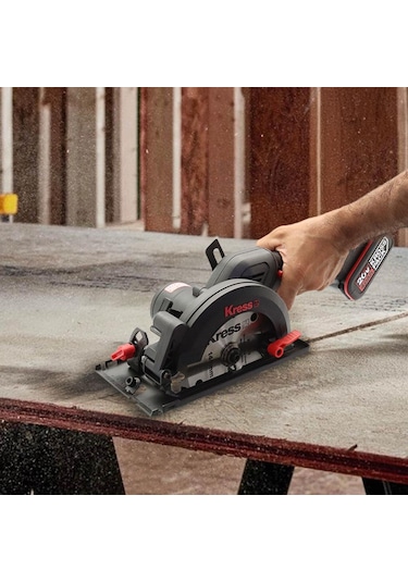 Kress KUE11 20 V 4.0 AH Li-ion Çift Akülü Kömürsüz Daire Testere 140 MM