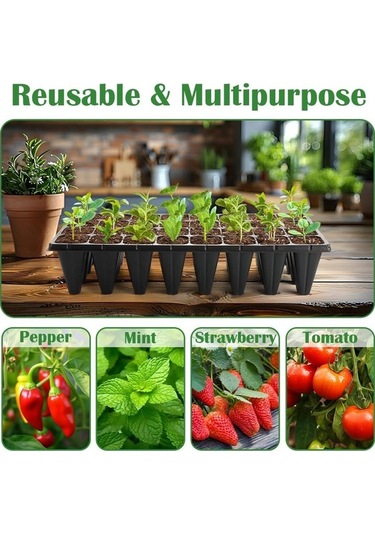 Pazly Tepsileri Taşınabilir Mikrogreens Fide Kabı 32-delik 10 Mv Suntek