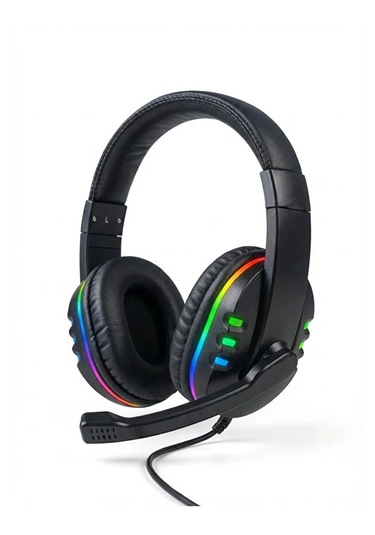 Led Oyun Kulaklığı Gürültü İzolasyonlu Mikrofonlu, Ses Ayar Tekerlekli, Ps4/ps5/xbox/pc