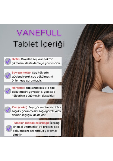 Vanemed Vanefull Saç Ve Tırnak İçin Gıda Takviyesi 60 Tablet