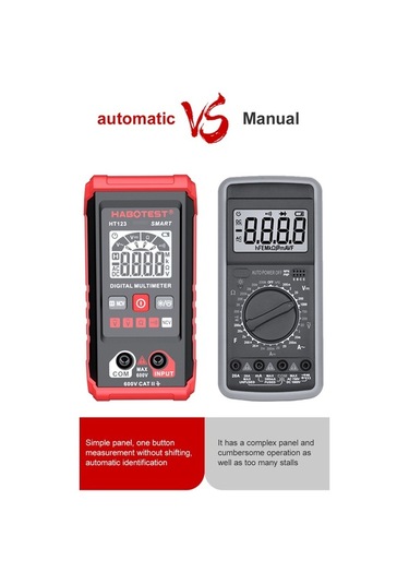 Diğer Habotest Ht123 Otomatik Aralık Multimetre, 2.000 S Siyah & Kırmızı