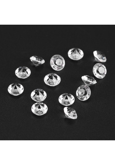 Springsun 500 Adet 10mm Şeffaf Akrilik Taş, Parlak Dekorasyon Ve El Yapımı Sanat Projeleri İçin Dıy Taşları