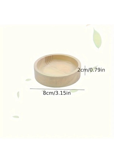 Elmpaly Ahşap Hamster Mama Kabı Su Geçirmez Seramik Besleme Kabı Sku1