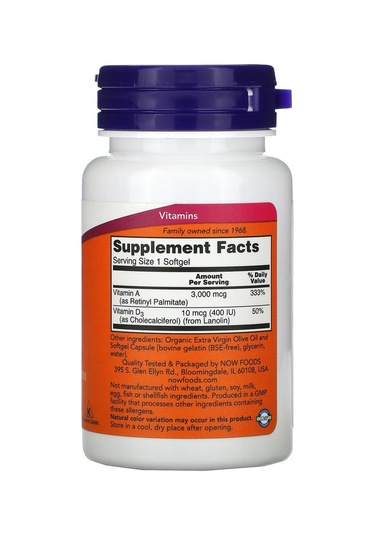 A & D 10,000/400 100 Softgels