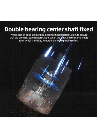 Wezone Seramik Öğütüçü Çekirdekli Kahve Değirmeni, Sonsuz Kalınlık Ayarı, Otomatik Kapatma, 25g Fincan, 120ml Toz Kabı, Type-c Şarjlı, Taşınabilir, 1250mah Pil, Beyaz Beyaz