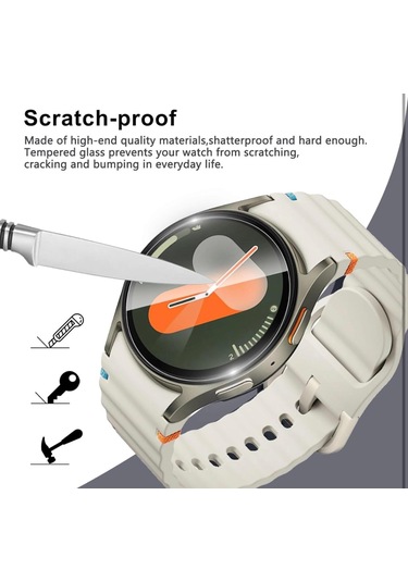 Samsung Galaxy Uyumlu Watch 40mm Ekran Koruyucu Saat Cam Nano Tam Kaplar