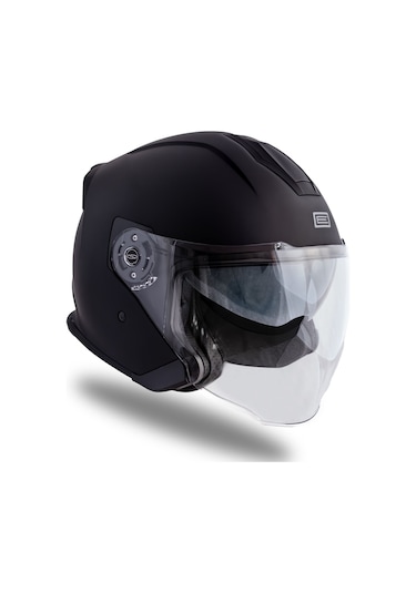 Palio 2.0 Mat Siyah Güneş Vizörlü Açık Kask C2 Mat Siyah