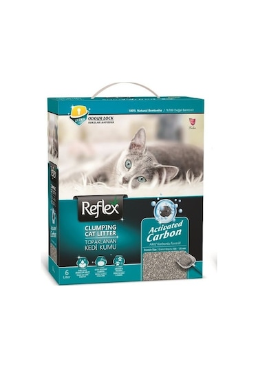 Reflex Aktif Karbonlu Formül Topaklanan Bentonit Kedi Kumu 6 L