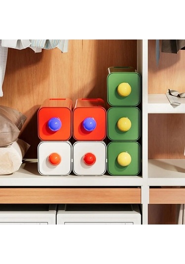 Maoyaya 1/3 Adet Dopamin Kutuları Çok Renkli, İstiflenebilir Masaüstü Saklama Kutuları Çok Renkli