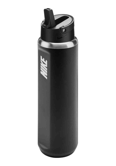 Stainless Steel Recharge Straw Bottle 24 Oz Erkek Siyah Antrenman Suluk N.101.3795.091.24 1738828 Siyah