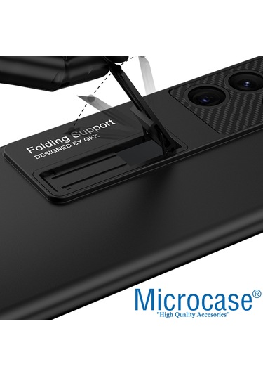 Samsung Galaxy S23 Ultra Standlı Sert Plastik Mat Kılıf - AL3566