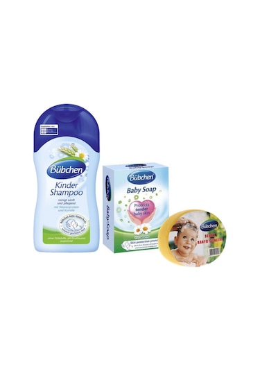Bübchen Bebek Şampuanı 200 ML + Sabun + Sünger