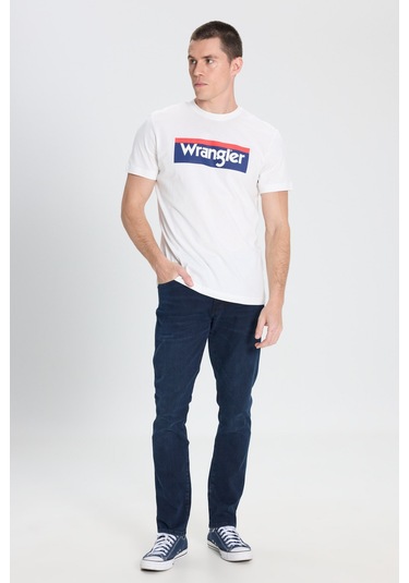 Wrangler Lightweight Ss 3color Log Beyaz Erkek Kısa Kol T-shirt Beyaz