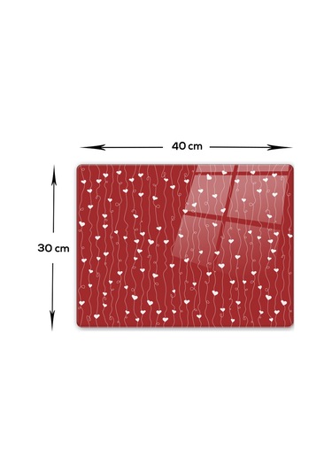 Decorita Cam Kesme Tahtası | Kalpli Sarmaşık | 30cm x 40cm