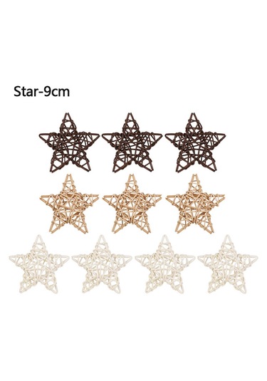 Suntek 10 Cm Asılı Hasır Süsler Yılbaşı Duvar Vintage