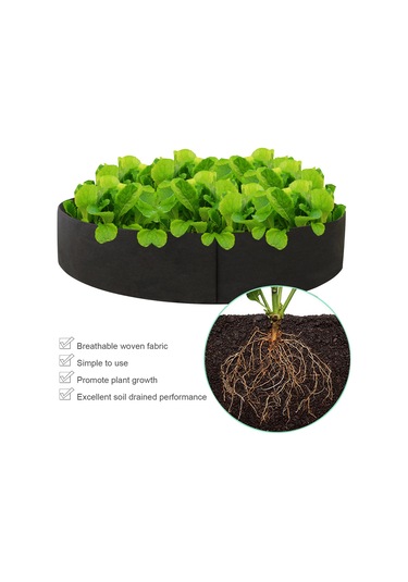 Yifomall Yeşil 50 Galon Dairesel Bitki Büyüme Çanta - Nokta Tkanması, İyi Havalandırma Ve Su Tükenmesi Sağlar, 90cmx30cm
