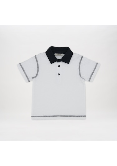 Panço Erkek Çocukkontrast T-shirt Beyaz 2411bb05014-4258 001