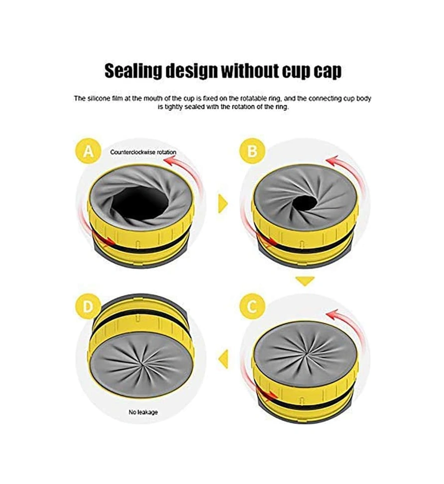 Pipetli Çift Duvarlı Silikon Kupa, Ters Çevrilebilen Dökülmeye Dayanıklı Kupa, Sıcak Veya Soğuk Tutan Çift Duvarlı Kupa, 300 Ml