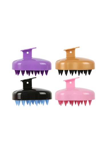 Geeroyoo Saç Bakımı İçin Rahat Tutma Kulplu Silikon Masaj Tarak, Stres Azaltıcı Ve Tüm Saç Tiplerine Uygun, Altın Renk