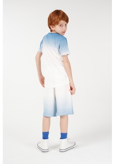 Brz Kids Baskılı Erkek Çocuk Kısa Kollu T-Shirt Ekru (534370099) Ekru